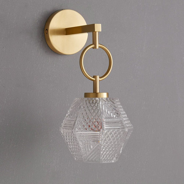 diamond crystal glass wall lamp
