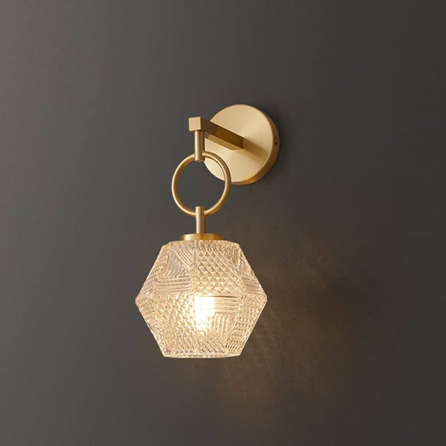 diamond crystal glass wall lamp