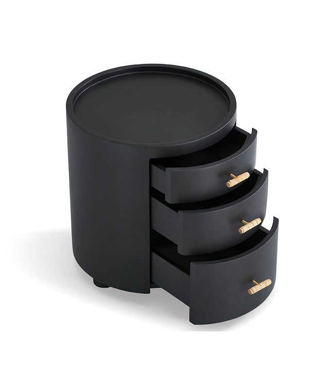 Rattan Drawer Pull bedside table