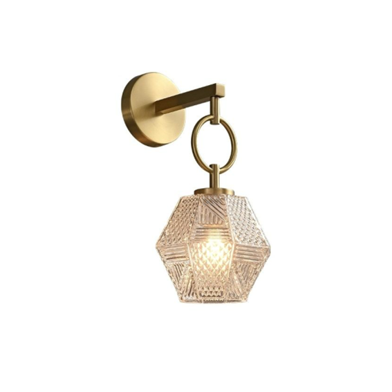 diamond crystal glass wall lamp